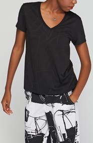 LUUKAA Brio Devore Cotton Jersey T-Shirt
