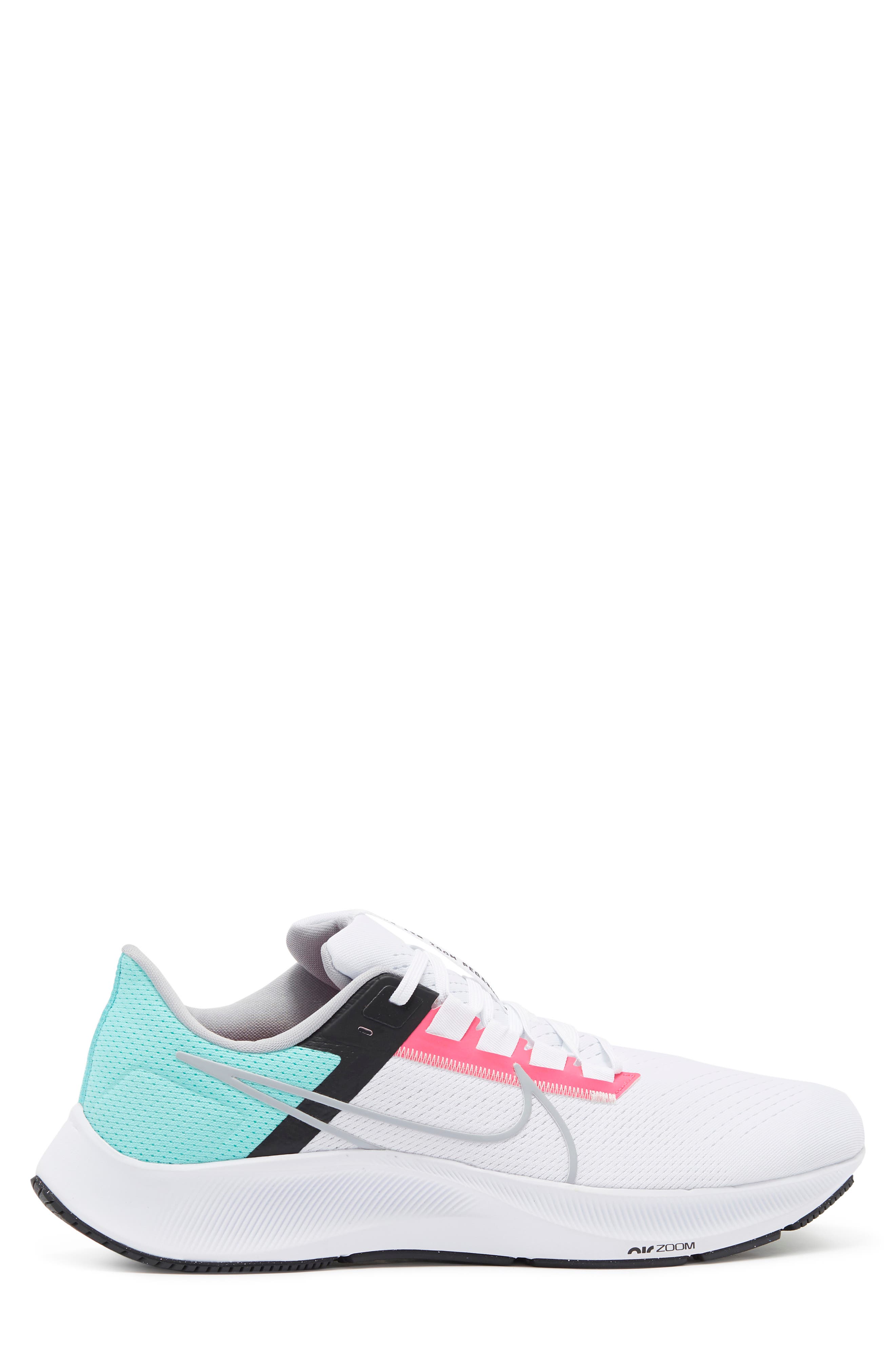 Air Zoom Pegasus 38 Running Shoe, Alternate, color, WHITE/ WOLF GREY/ HYPER PINK