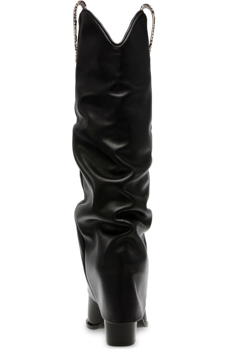 Steve Madden Lassy Ruched Pointed Toe Western Boot, Alternate, color,