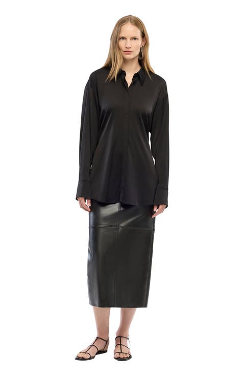 Bias Button Side Shirt