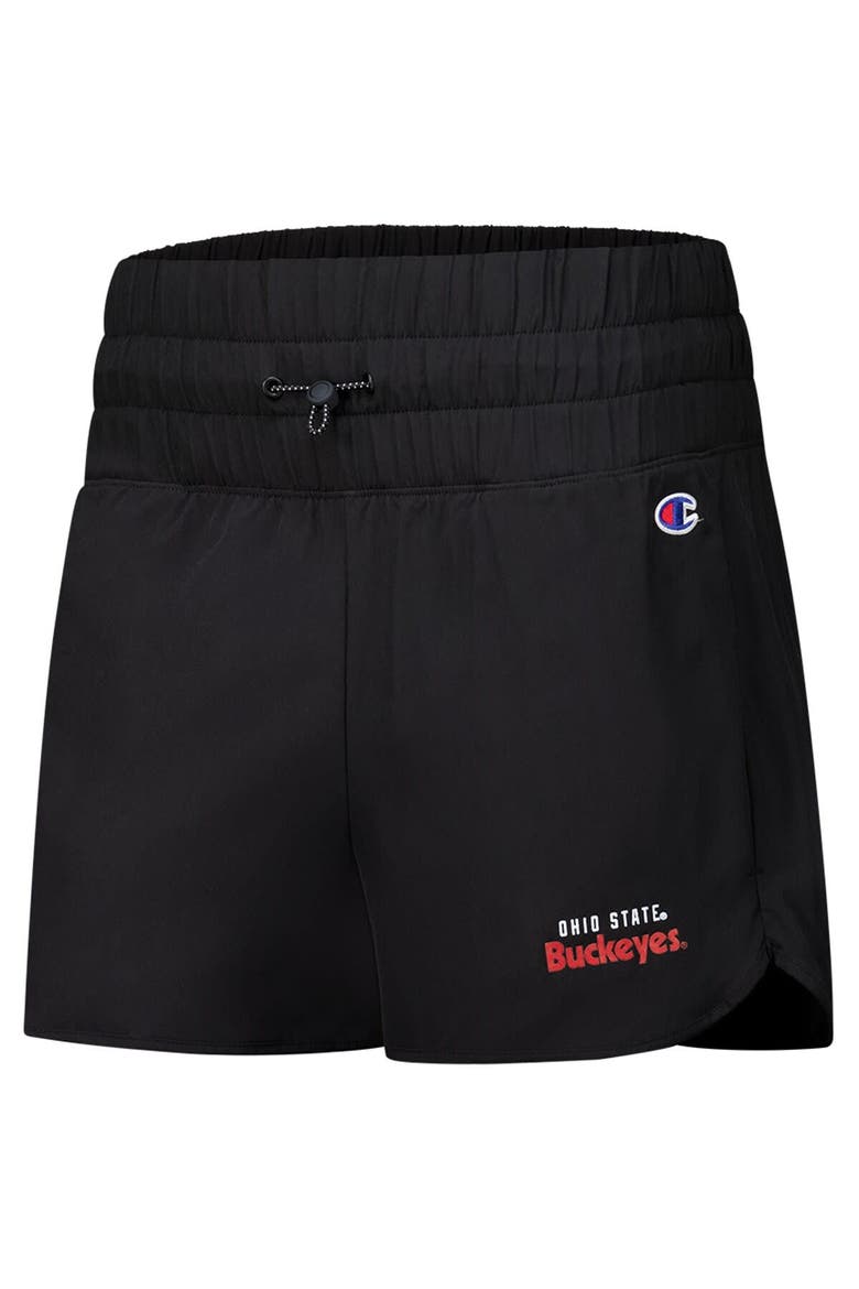Women's Champion  Black Ohio State Buckeyes Tailgate Her Woven Shorts, Alternate, color, Black