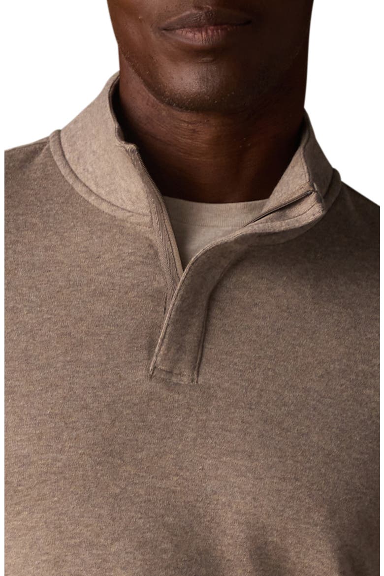 Puremeso Fleece Quarter Zip Sweater, Alternate, color, DARK TAUPE