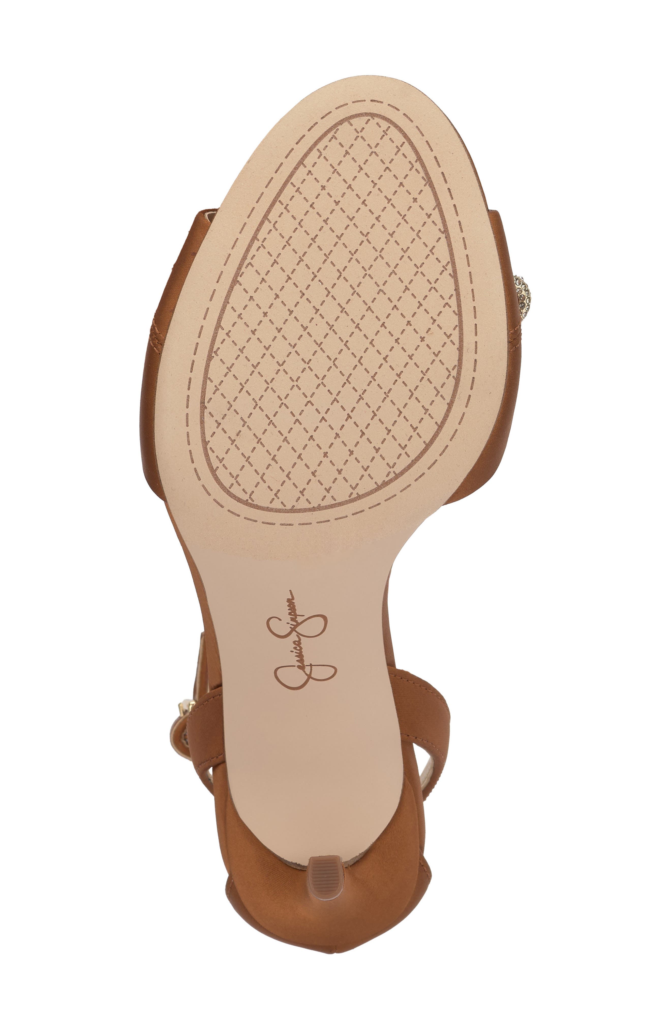 Jessica Simpson Juminee Ankle Strap Sandal, Alternate, color, Golden Copper Matte Satin