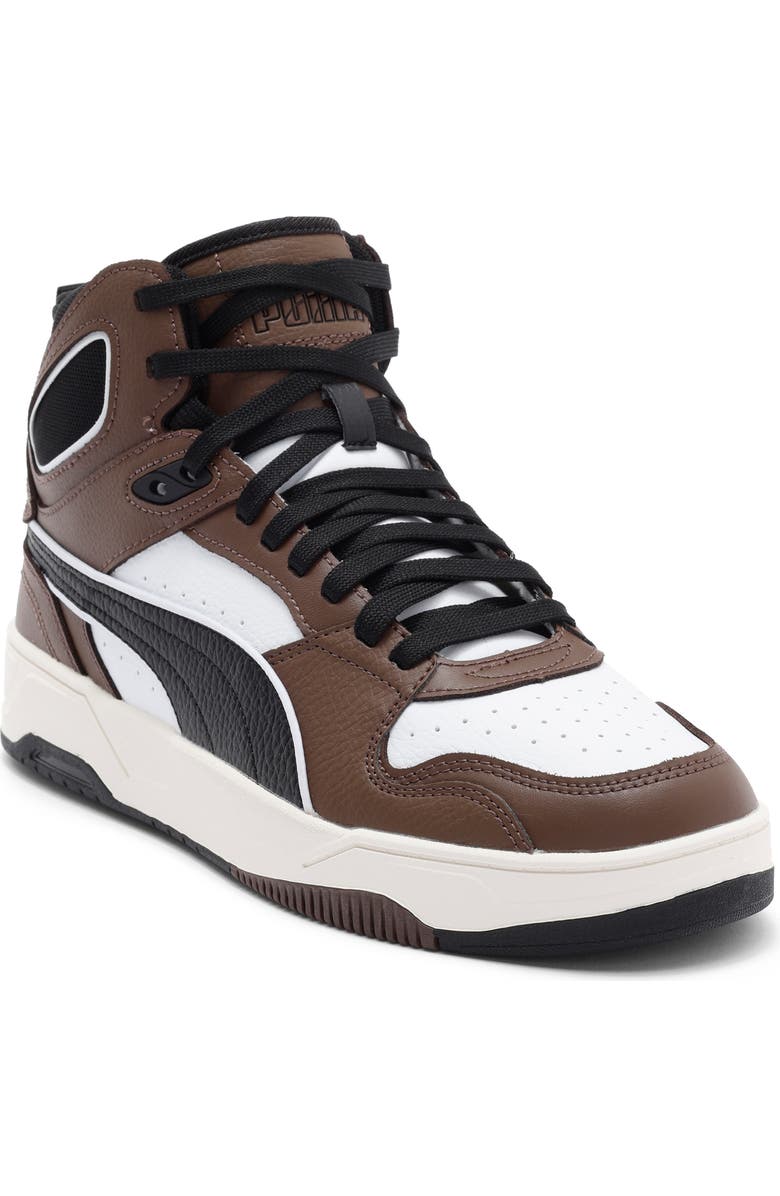 PUMA RBD Break Mid Top Sneaker, Main, color, Puma White/ Puma Black/ Bronze