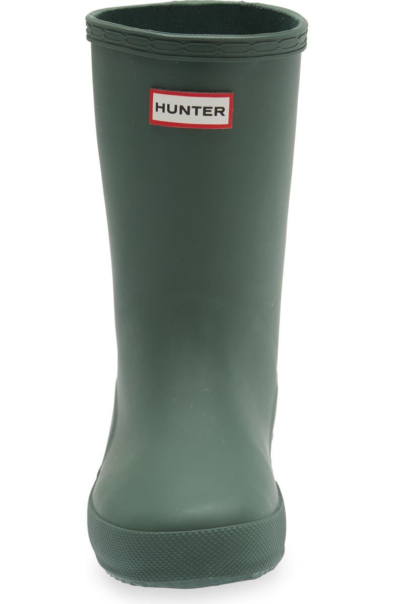Hunter Kids' First Classic Rain Boot, Alternate, color, Hunter Green/Green