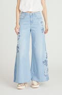 Driftwood Ronnie Embroidered Wide Leg Jeans