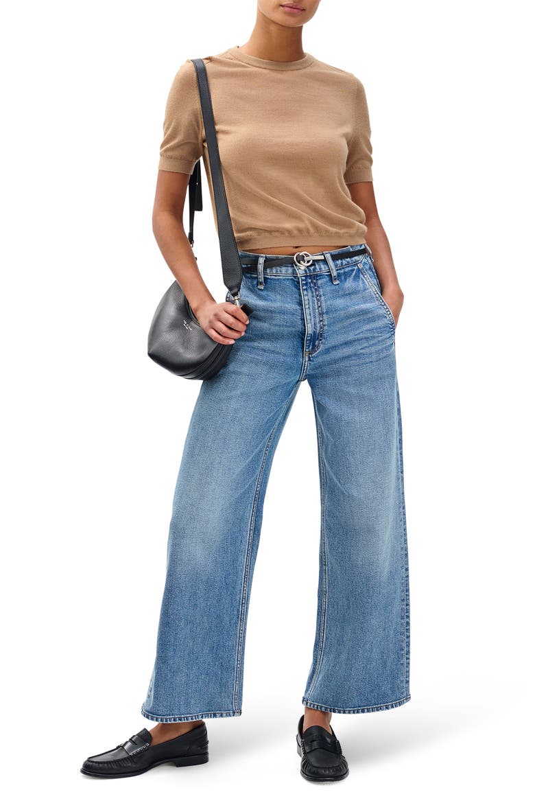 Andi High Waist Ankle Wide Leg Jeans, Alternate, color, ORIAN