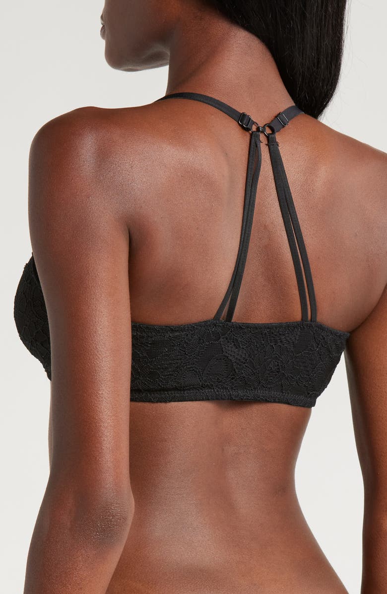 Liberare The Convertible Plunge Front Close Adaptive Bralette, Alternate, color, Black