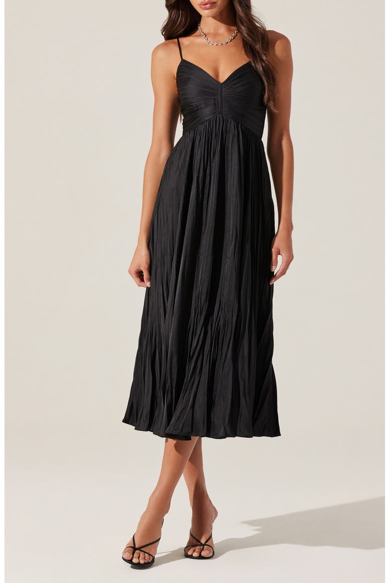 Maeve Midi Dress, Main, color, BLACK