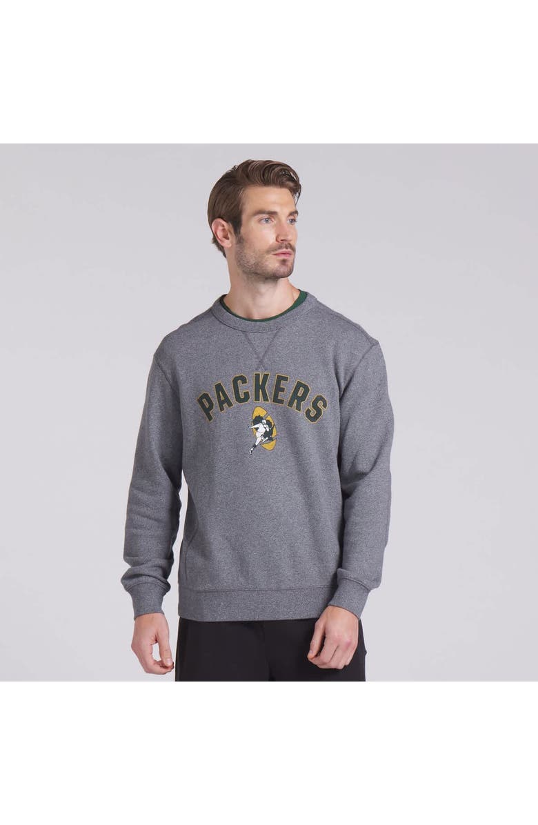 FANATICS Men's Fanatics Heather Gray Green Bay Packers Loop Terry Pullover Sweatshirt, Alternate, color, Heather Gray