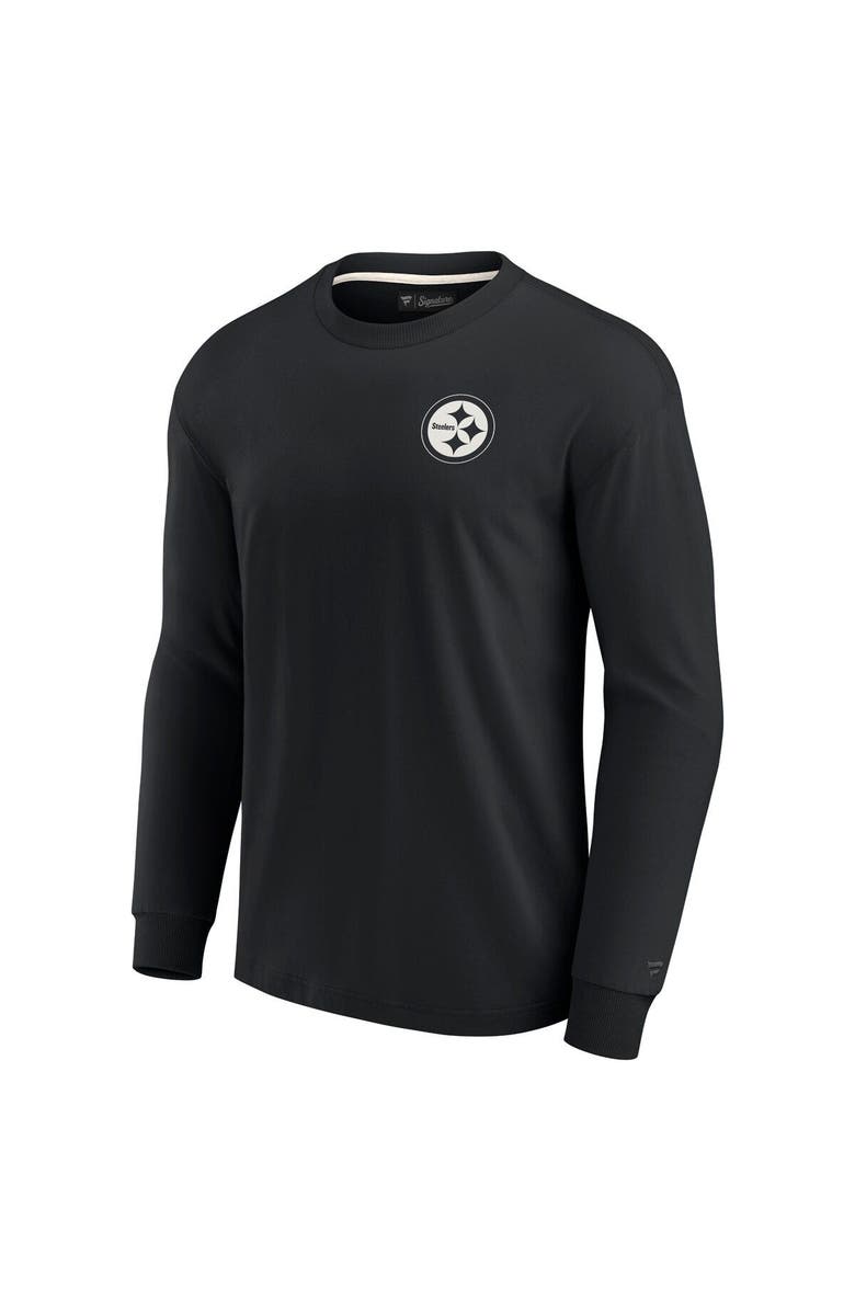 Fanatics Signature Unisex Fanatics Signature Black Pittsburgh Steelers Elements Super Soft Long Sleeve T-Shirt, Alternate, color, 