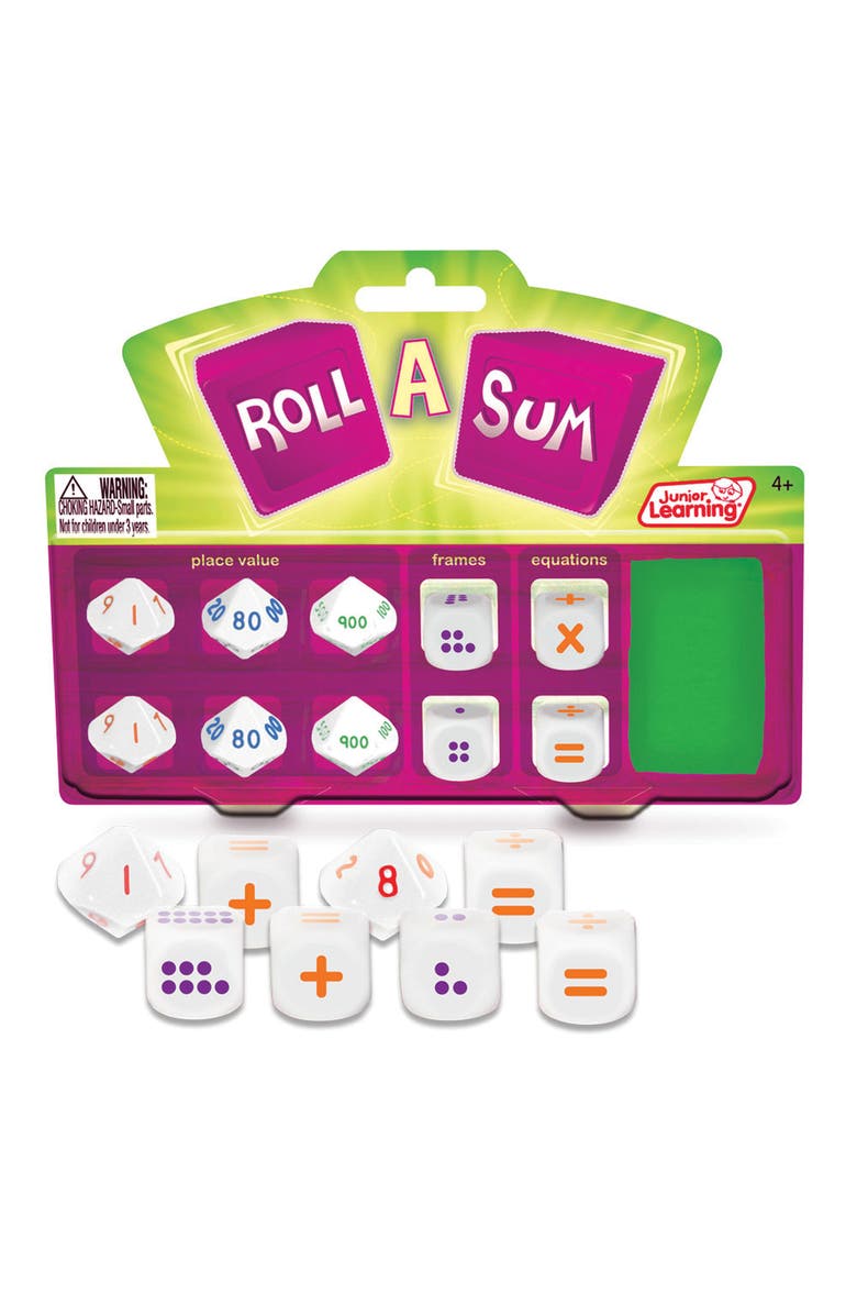 Junior Learning Roll A Sum Dice Game, Main, color, Multicolored
