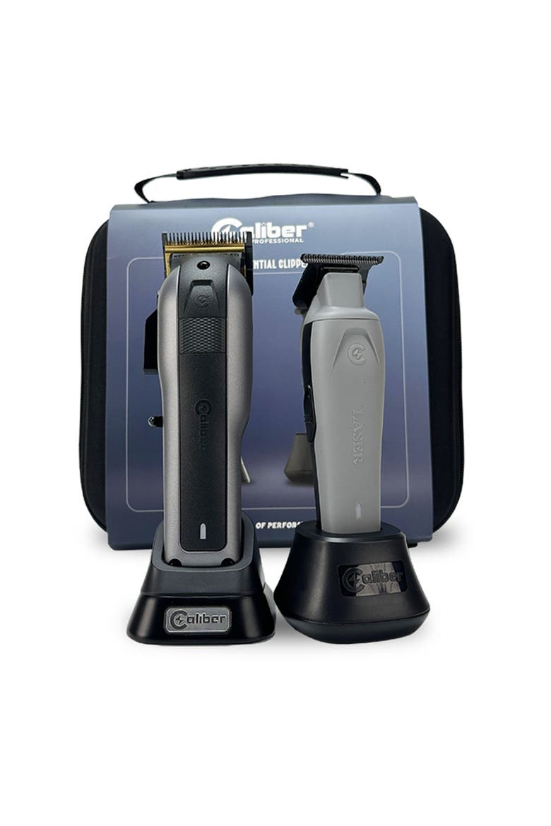 Essential 2-Piece Professional Clipper & Trimmer Set, Main, color, Gray