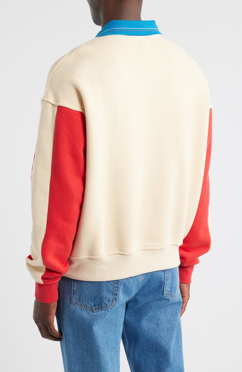 DIET STARTS MONDAY Champion Sport Embroidered Graphic Sweatshirt, Alternate, color, Antique White/Red