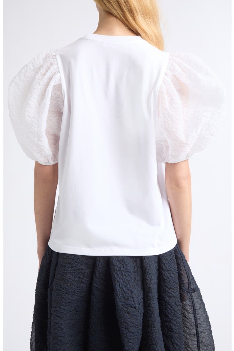 Cbben Puff Sleeve T-Shirt, Alternate, color, WHITE