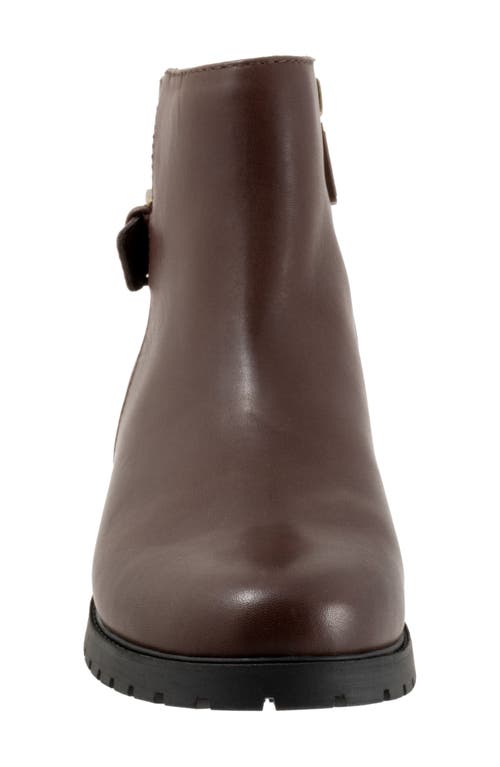 Softwalk ® Marigold Waterproof Leather Ankle Bootie In Brown