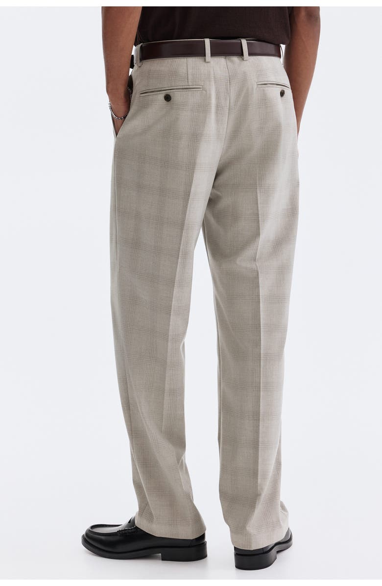 H&M Regular-fit tailored pants, Alternate, color, Beige/Checked