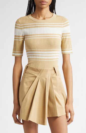 A.L.C. Jack Stripe Cotton Blend Knit Top