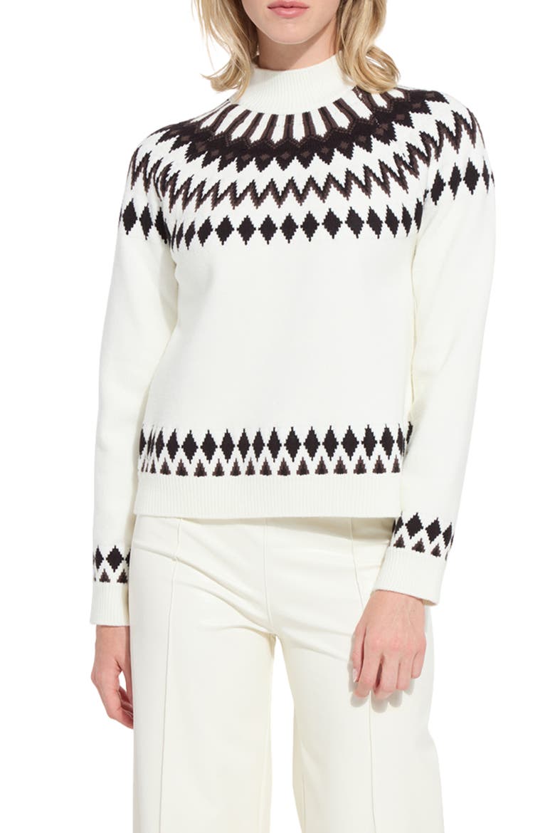 Solstice Fair Isle Funnel Neck Sweater, Main, color, WINTER FAIR ISLE JACQUARD