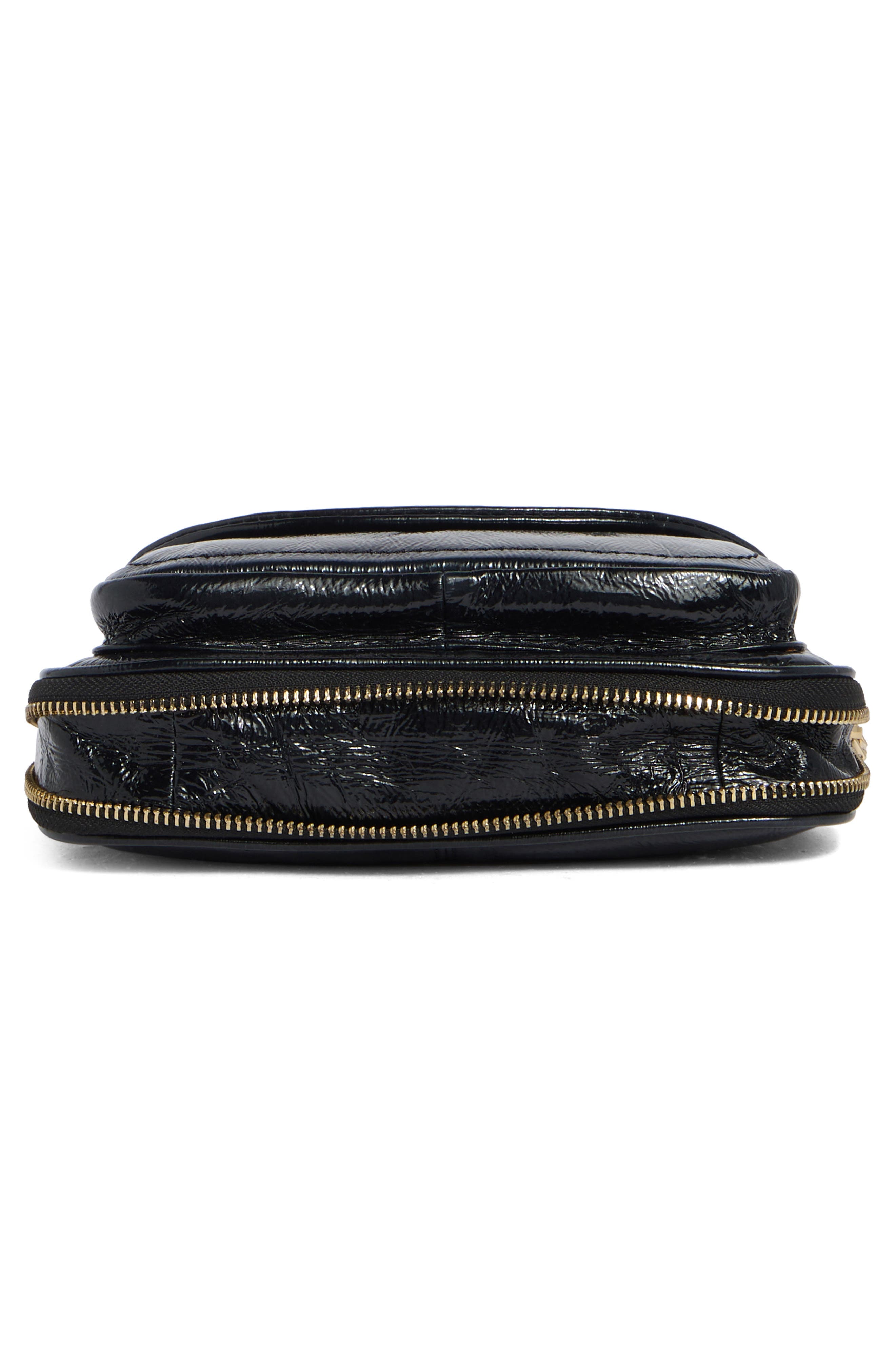 Ripley Leather Mini Crossbody, Alternate, color, BLACK CRINKLE PATENT