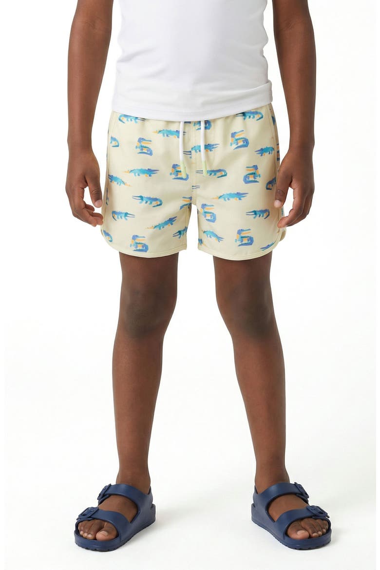 Kids' Volley Swim Trunks, Alternate, color, LIME GATOR