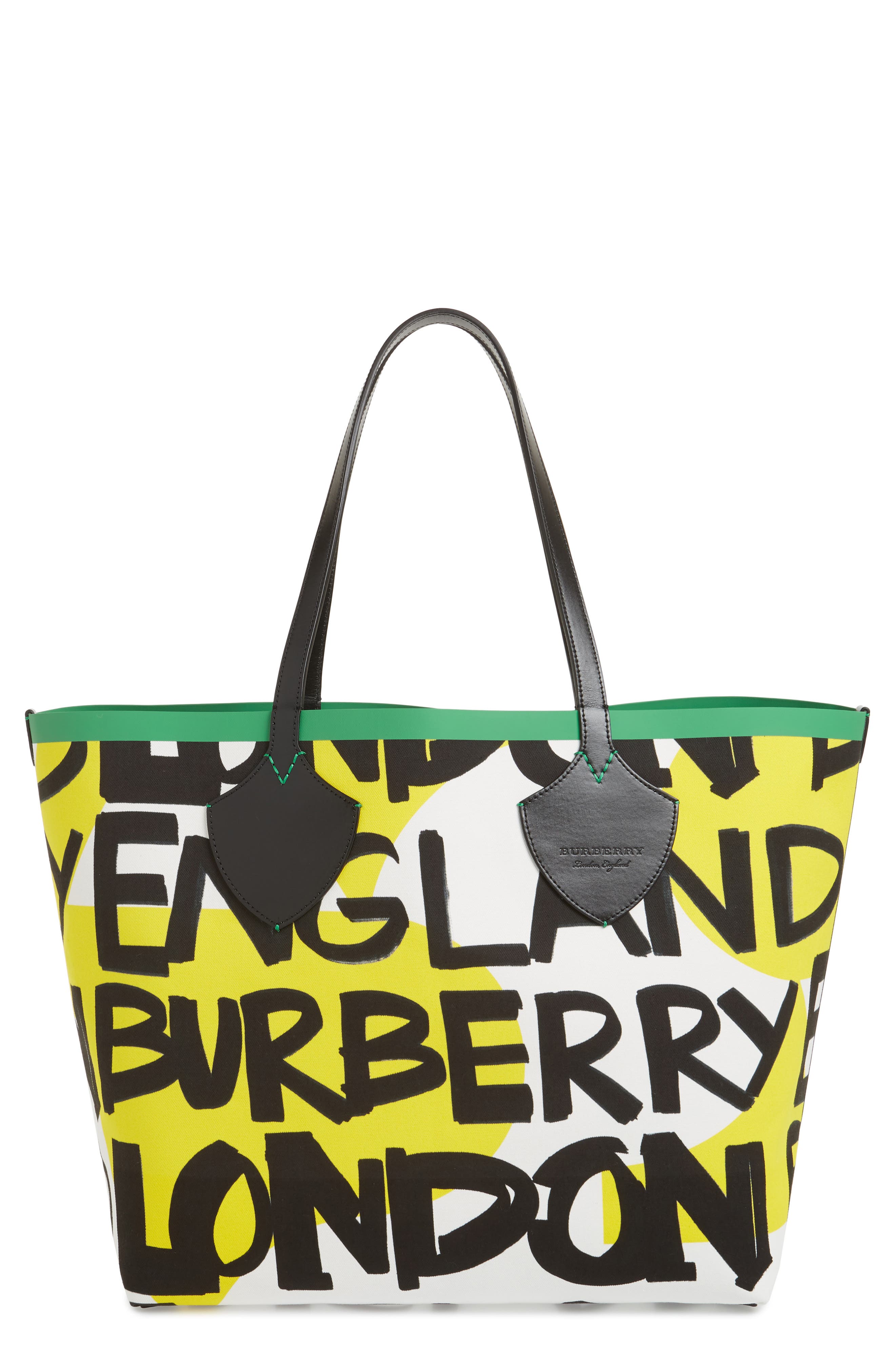 Burberry Giant Graffiti Print Reversible Tote, Main, color, 