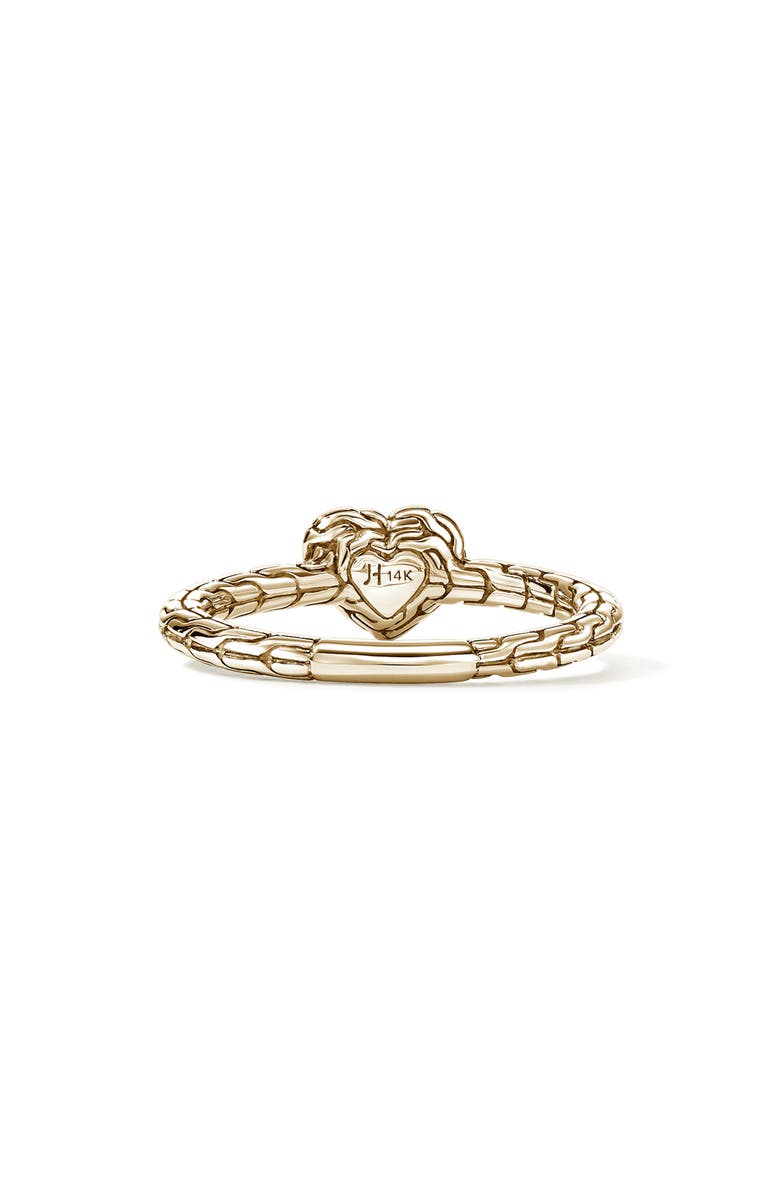 John Hardy Essentials Heart Pavé Ring, Alternate, color, Gold