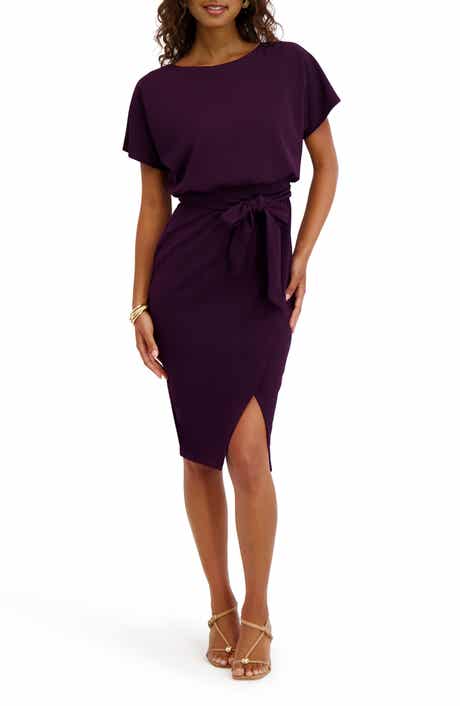 Kensie Tie Front Blouson Dress