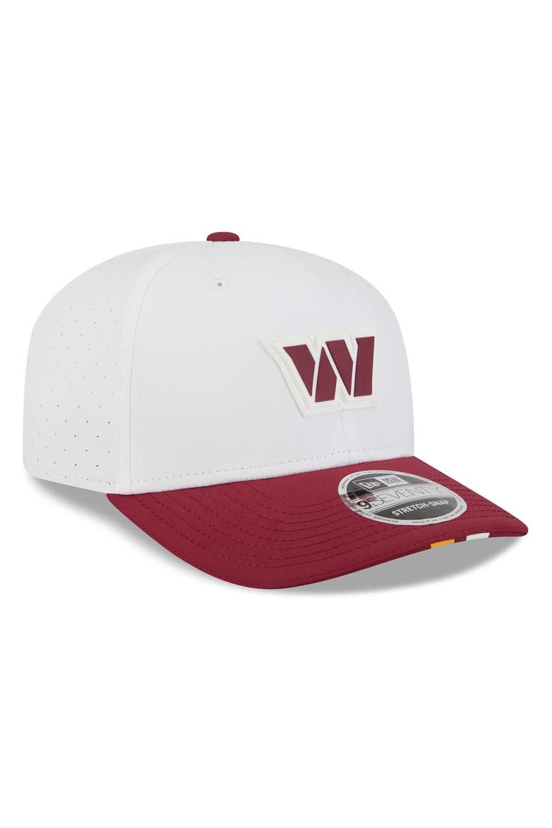 Men's New Era  White/Burgundy Washington Commanders 2025 NFL Training Camp 9SEVENTY Adjustable Hat, Alternate, color, White