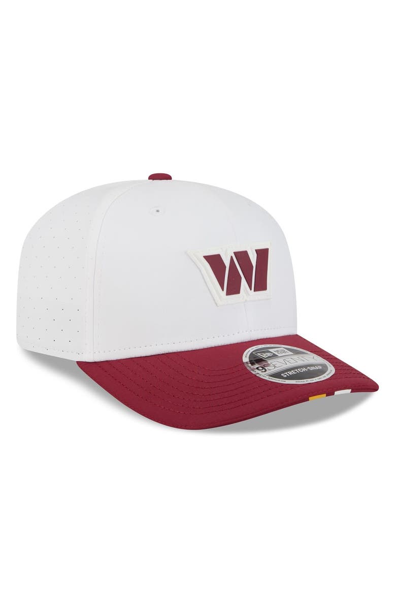 New Era Men's New Era  White/Burgundy Washington Commanders 2025 NFL Training Camp 9SEVENTY Adjustable Hat, Alternate, color, White