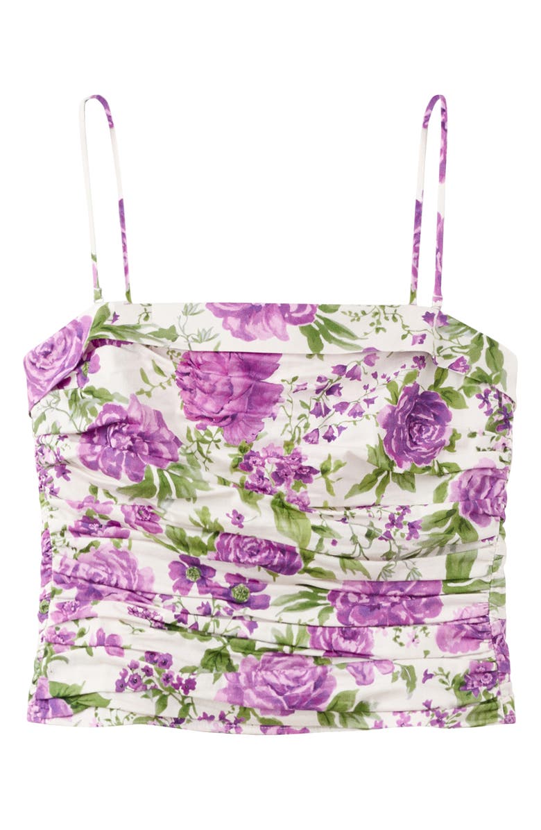 MANGO Starring Hailey Bieber Rufy Top, Alternate, color, Off White/Purple