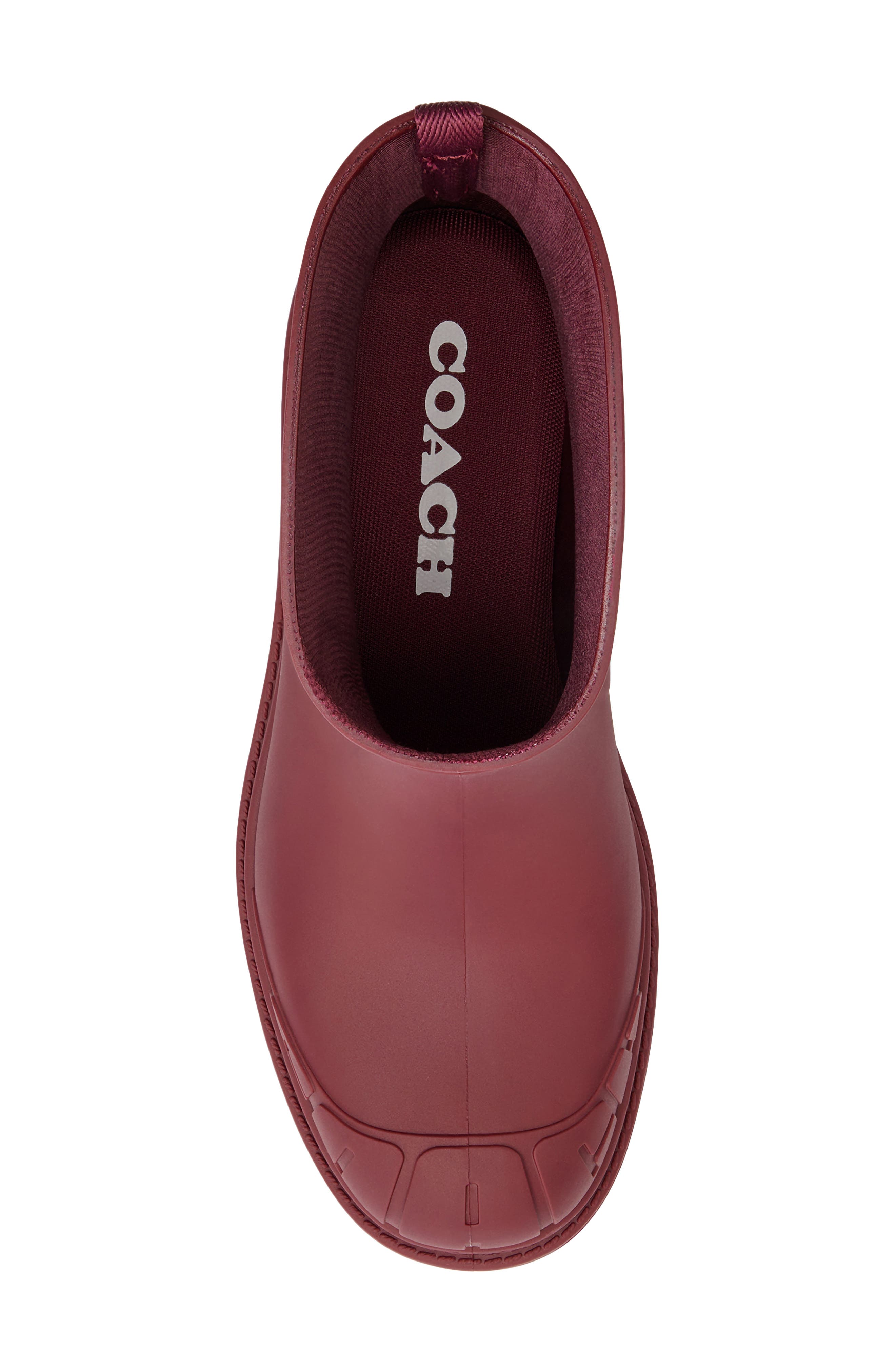 Logo Monogram Rain Boot, Alternate, color, DARK CHERRY