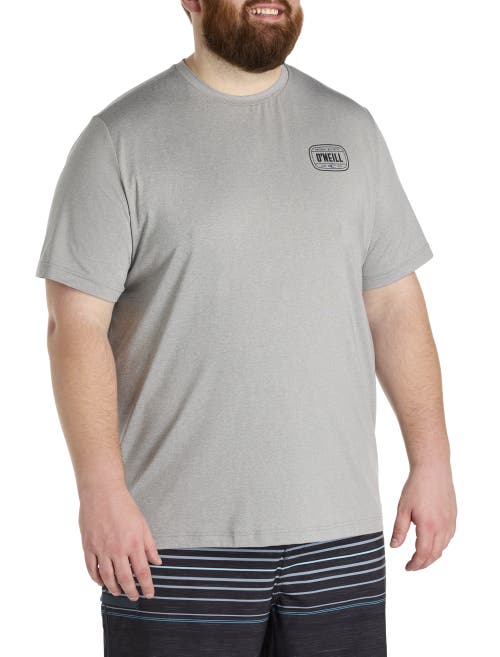 O'neill Big & Tall Trvlr Series Wordmark Performance Graphic Tee In Gray