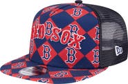New Era Men's New Era Navy Boston Red Sox Seeing Diamonds A-Frame Trucker 9FIFTY Snapback Hat