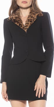 Alexia Admor Sabrina Faux Fur Notch Collar Blazer