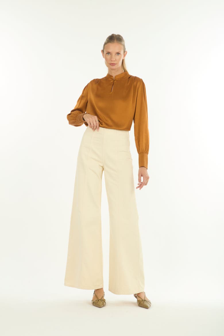 Arden Blouse, Alternate, color, Butter Scotch Orange
