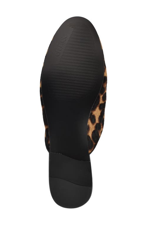 Guess Bommy Genuine Calf Hair Mule In Animal Print