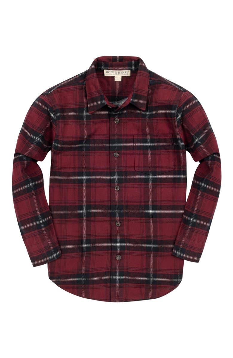 Hope & Henry Baby Boys' Organic Flannel Shirt, Infant, Main, color, 