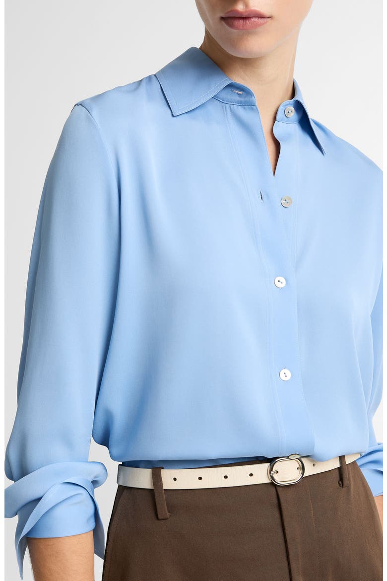 Stretch Silk Button-Up Shirt, Alternate, color, HYDRA