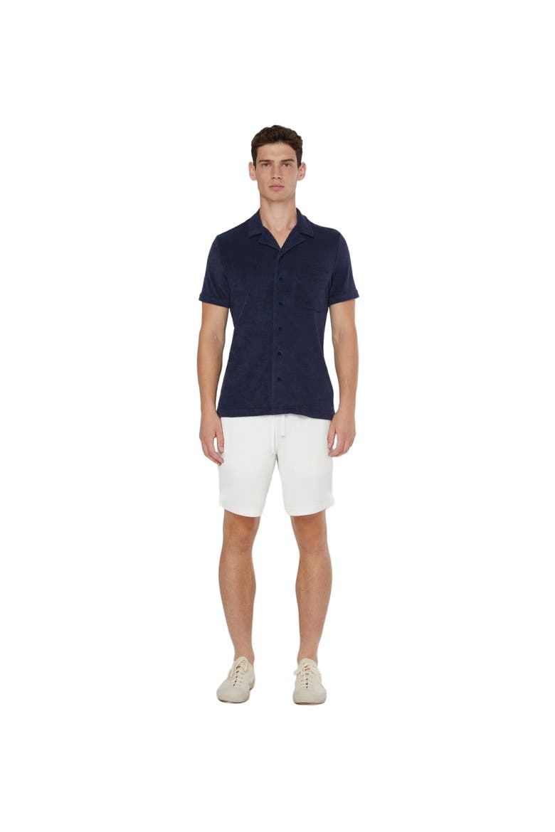 Towel Terry Camp Shirt, Main, color, DEEP NAVY