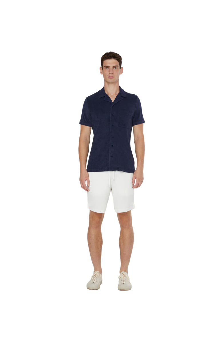 Onia Towel Terry Camp Shirt, Main, color, Deep Navy