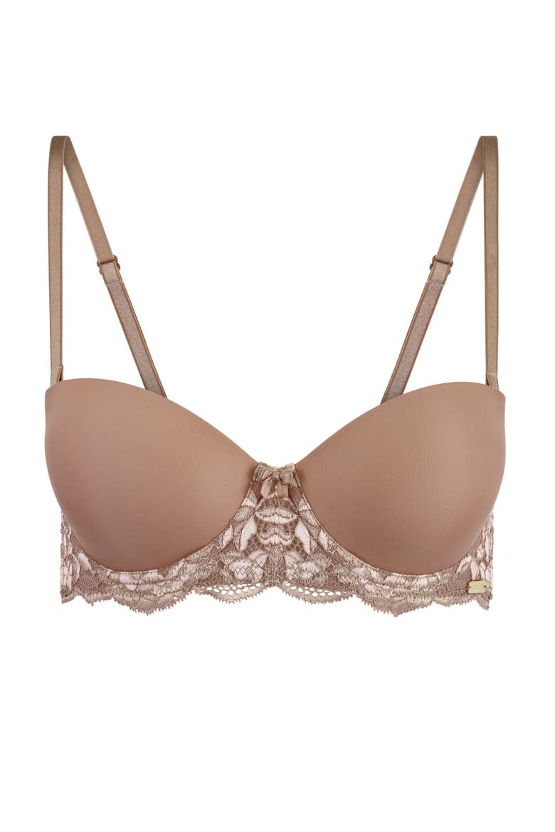 Lyza Push Up Balconette Bra, Alternate, color, Medium beige