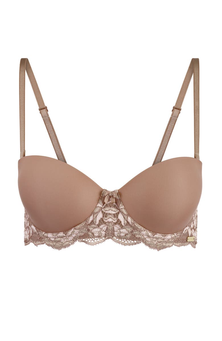 Adore Me Lyza Push Up Balconette Bra, Alternate, color, Medium Beige