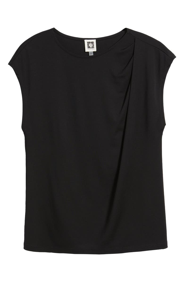 Anne Klein Asymmetric Pleat Neck Top, Alternate, color, 