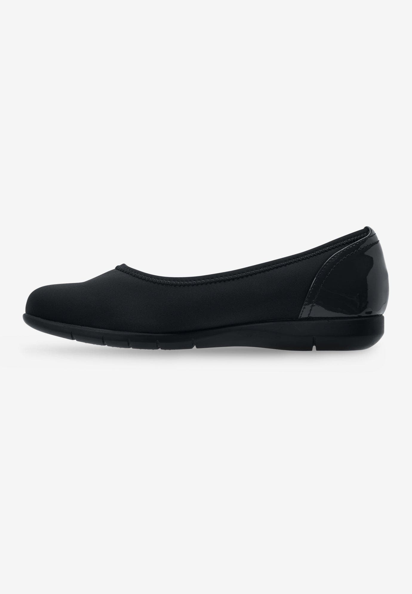 Comfortview The Lyra Slip On Flat, Alternate, color, Black