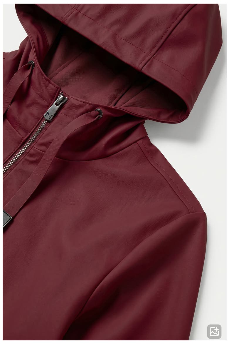 Janae Water Repellent Hooded Raincoat, Alternate, color, PORTO