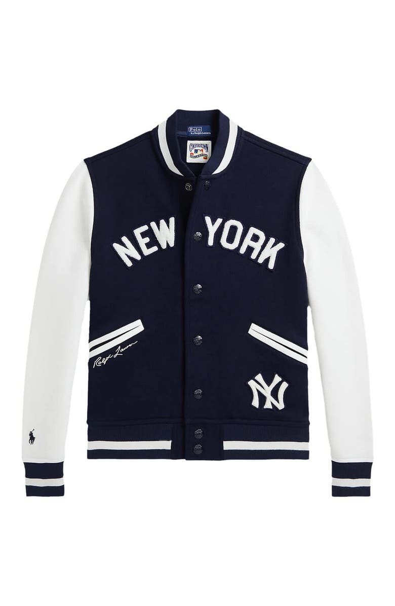 Polo Ralph Lauren Youth Polo Ralph Lauren Navy Yankees Fleece Jacket, Alternate, color,