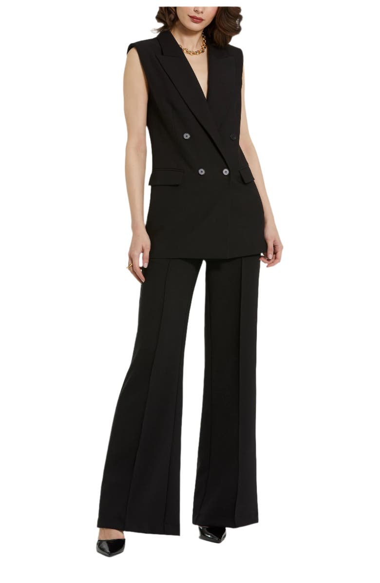 Mac Duggal Tailored Crepe Sleeveless Blazer Vest, Alternate, color,