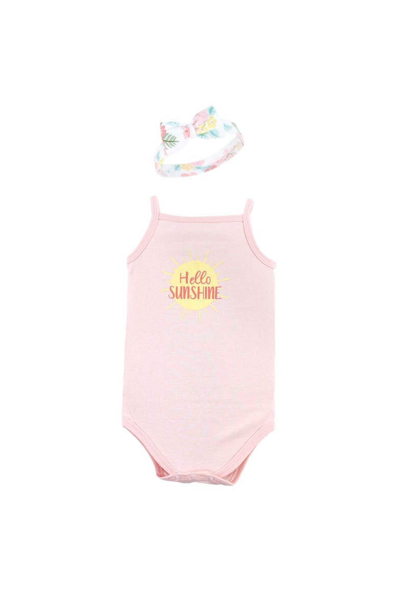 Sleeveless Bodysuit and Headband Set, Alternate, color, Hawaiian