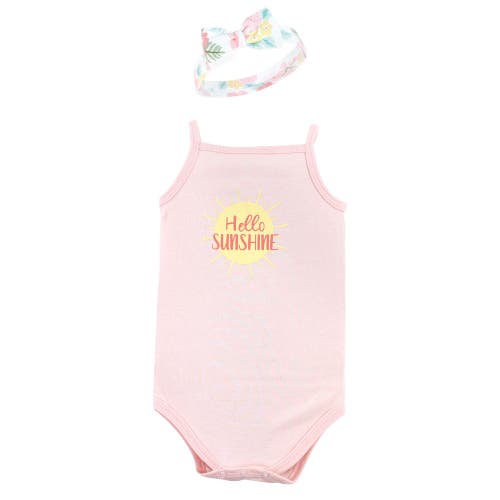 Little Treasure Sleeveless Bodysuit And Headband Set In Multi